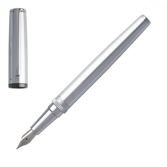 Personalise Fountain Pen Gear Metal Chrome - Custom Eco Friendly Gifts Online