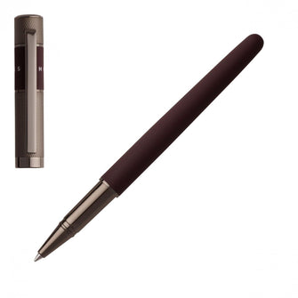 Personalise Rollerball Pen Ribbon Burgundy - Custom Eco Friendly Gifts Online