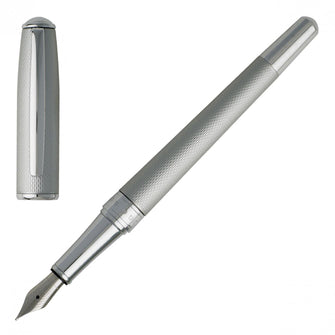 Personalise Fountain Pen Essential Matte Chrome - Custom Eco Friendly Gifts Online