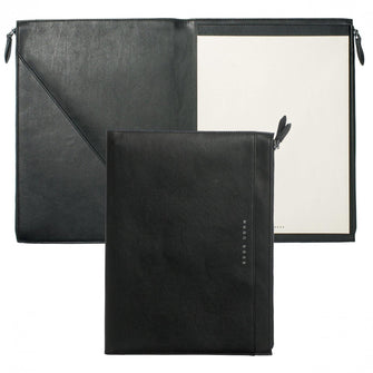 Personalise Conference Folder A4 Stripe Soft Black - Custom Eco Friendly Gifts Online