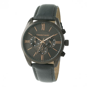 Personalise Chronograph Textus Leather Grey - Custom Eco Friendly Gifts Online