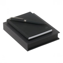 Personalise Set Chorus Black (ballpoint Pen & Note Pad A6) - Custom Eco Friendly Gifts Online