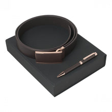Personalise Set Seal Brown (ballpoint Pen & Belt) - Custom Eco Friendly Gifts Online