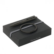 Personalise Set Textum Black (ballpoint Pen & Bracelet) - Custom Eco Friendly Gifts Online