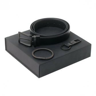 Personalise Set Textum Black (key Ring, Bracelet & Belt) - Custom Eco Friendly Gifts Online