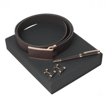 Personalise Set Seal Brown (ballpoint Pen, Cufflinks & Belt) - Custom Eco Friendly Gifts Online