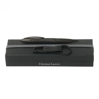 Personalise Set Textum Black (ballpoint Pen & Key Ring) - Custom Eco Friendly Gifts Online