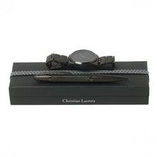 Personalise Set Textum Black (ballpoint Pen & Watch) - Custom Eco Friendly Gifts Online