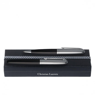 Personalise Set Ottoman Black (ballpoint Pen & Rollerball Pen) - Custom Eco Friendly Gifts Online