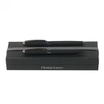 Personalise Set Chorus Black (ballpoint Pen & Rollerball Pen) - Custom Eco Friendly Gifts Online
