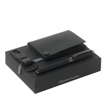 Personalise Set Christian Lacroix Black (rollerball Pen, Key Ring & Card Holder) - Custom Eco Friendly Gifts Online