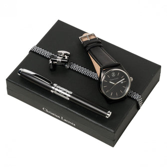 Personalise Set More Black (rollerball Pen, Watch & Cufflinks) - Custom Eco Friendly Gifts Online