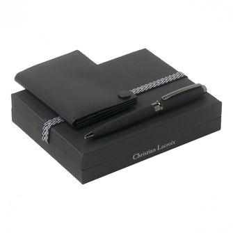 Personalise Set Chorus Black (ballpoint Pen & Card Holder) - Custom Eco Friendly Gifts Online