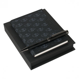 Personalise Set Seal Grey (ballpoint Pen & Note Pad A6) - Custom Eco Friendly Gifts Online