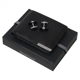 Personalise Set More Black (wallet & Cufflinks) - Custom Eco Friendly Gifts Online