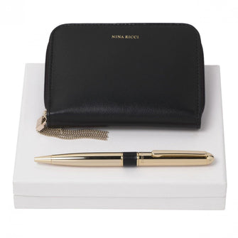 Personalise Set Nina Ricci Noir (ballpoint Pen & Notebook Cover) - Custom Eco Friendly Gifts Online