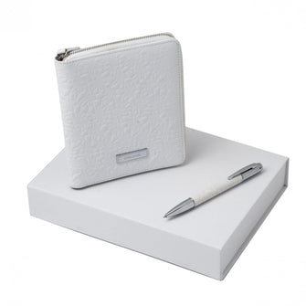 Personalise Set Nã©vã© White (ballpoint Pen & Folder A6) - Custom Eco Friendly Gifts Online