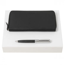Personalise Set Sellier Noir (ballpoint Pen & Zip Purse) - Custom Eco Friendly Gifts Online