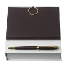 Personalise Set Boucle Bordeau (ballpoint Pen & Note Pad A6) - Custom Eco Friendly Gifts Online