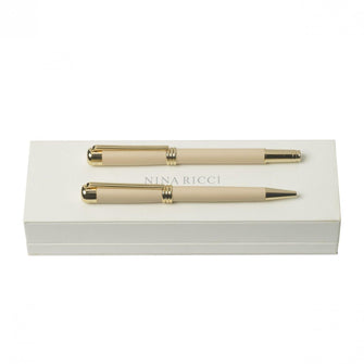 Personalise Set Boucle Nude (ballpoint Pen & Rollerball Pen) - Custom Eco Friendly Gifts Online