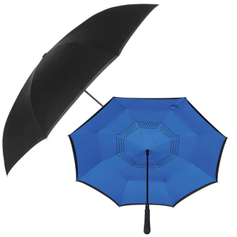 Personalise 48" Auto Close Inversion Umbrella with Logo | Eco Gifts