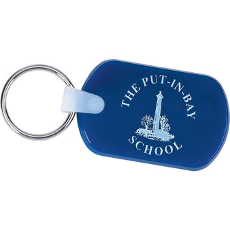 Personalise Rectangular Soft Key Tag with Logo | Eco Gifts