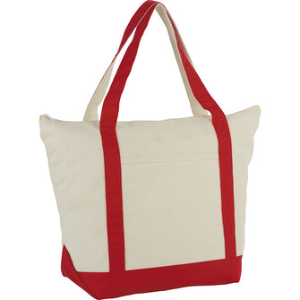 Personalise 12 oz Zippered Cotton Tote with Logo | Eco Gifts