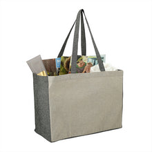 Personalise Recycled Cotton Contrast Side Shopper Tote with Logo | Eco Gifts