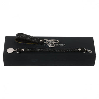 Personalise Set Cassiope Black (bracelet & Key Holder) - Custom Eco Friendly Gifts Online