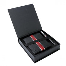 Personalise Set Circuit Black (ballpoint Pen & Wallet) - Custom Eco Friendly Gifts Online