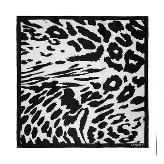 Personalise Silk Scarf Lina White & Black - Custom Eco Friendly Gifts Online