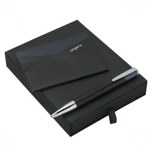 Personalise Set Lapo Dark Blue (ballpoint Pen & Card Holder) - Custom Eco Friendly Gifts Online