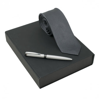Personalise Set Uomo (ballpoint Pen & Silk Tie) - Custom Eco Friendly Gifts Online