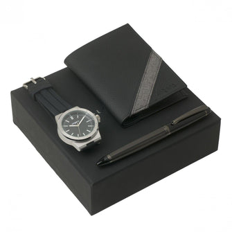 Personalise Set Ungaro (ballpoint Pen, Card Holder & Watch) - Custom Eco Friendly Gifts Online