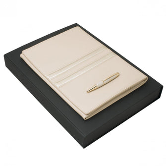Personalise Set Sienna Nude & Gold (ballpoint Pen & Case) - Custom Eco Friendly Gifts Online