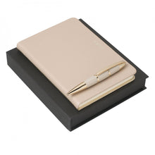 Personalise Set Sienna Nude & Gold (ballpoint Pen & Note Pad A6) - Custom Eco Friendly Gifts Online