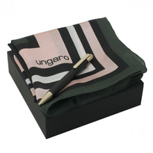 Personalise Set Ungaro Black (ballpoint Pen & Silk Scarf) - Custom Eco Friendly Gifts Online
