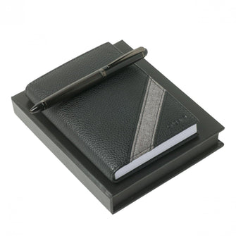 Personalise Set Alesso Black (ballpoint Pen & Note Pad A6) - Custom Eco Friendly Gifts Online