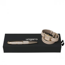 Personalise Set Sienna Nude & Gold (ballpoint Pen & Watch) - Custom Eco Friendly Gifts Online
