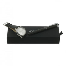 Personalise Set Ungaro Black (ballpoint Pen & Watch) - Custom Eco Friendly Gifts Online