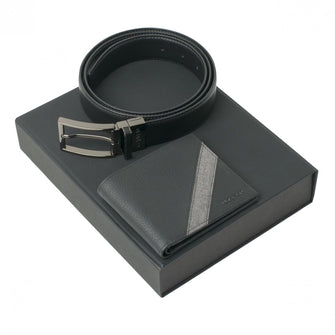 Personalise Set Alesso Black (wallet & Belt) - Custom Eco Friendly Gifts Online