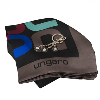 Personalise Set Ungaro Gold (key Ring & Silk Scarf) - Custom Eco Friendly Gifts Online