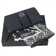 Personalise Set Pitone Blue (lady Purse & Silk Scarf) - Custom Eco Friendly Gifts Online