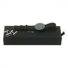 Personalise Set Uomo Black (watch & Cufflinks) - Custom Eco Friendly Gifts Online
