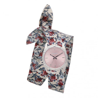 Personalise Watch Fusion Silver Patterns Pink Fabric r w f401 - Custom Eco Friendly Gifts Online
