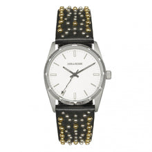Personalise Watch Fusion Silver Black With Dots Leather r w f402 - Custom Eco Friendly Gifts Online