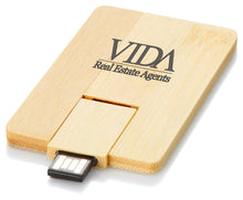 Personalise Bamboo Credit Card Usb - Custom Eco Friendly Gifts Online