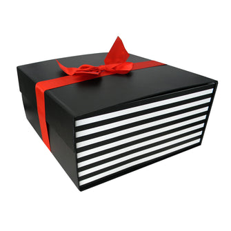 Custom Large Flat Pack Gift Box With Ribbon with Logo