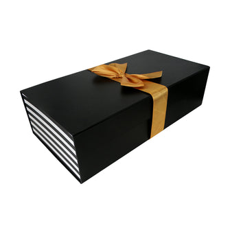 Custom Rectangular Flat Pack Gift Box With Ribbon with Logo