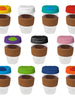 Personalise 16oz/535ml Clear Plastic Karma Kup Cork Band Plastic Flip Lid - Custom Eco Friendly Gifts Online